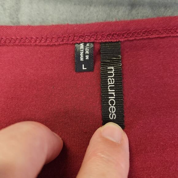 MAURICES Embellished Tank Top Womens Large L Red 3D Roses Floral Romantic Love - Picture 4 of 9